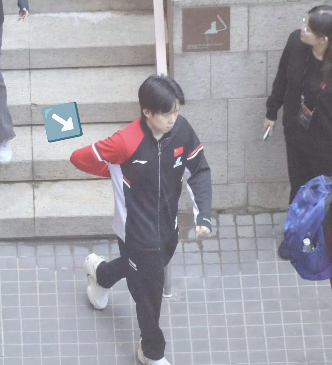 王楚钦用手扶着腰部的这个动作，我终于知道他为什么退赛了，这孩子也是硬挺着完成了昨