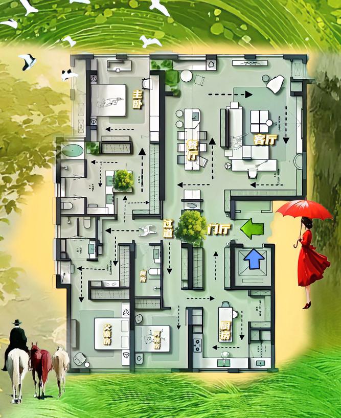 天呐！跟电影太适配，痛改三居绝美啊，居住一百平的我，看到230㎡之后感觉像进了酒