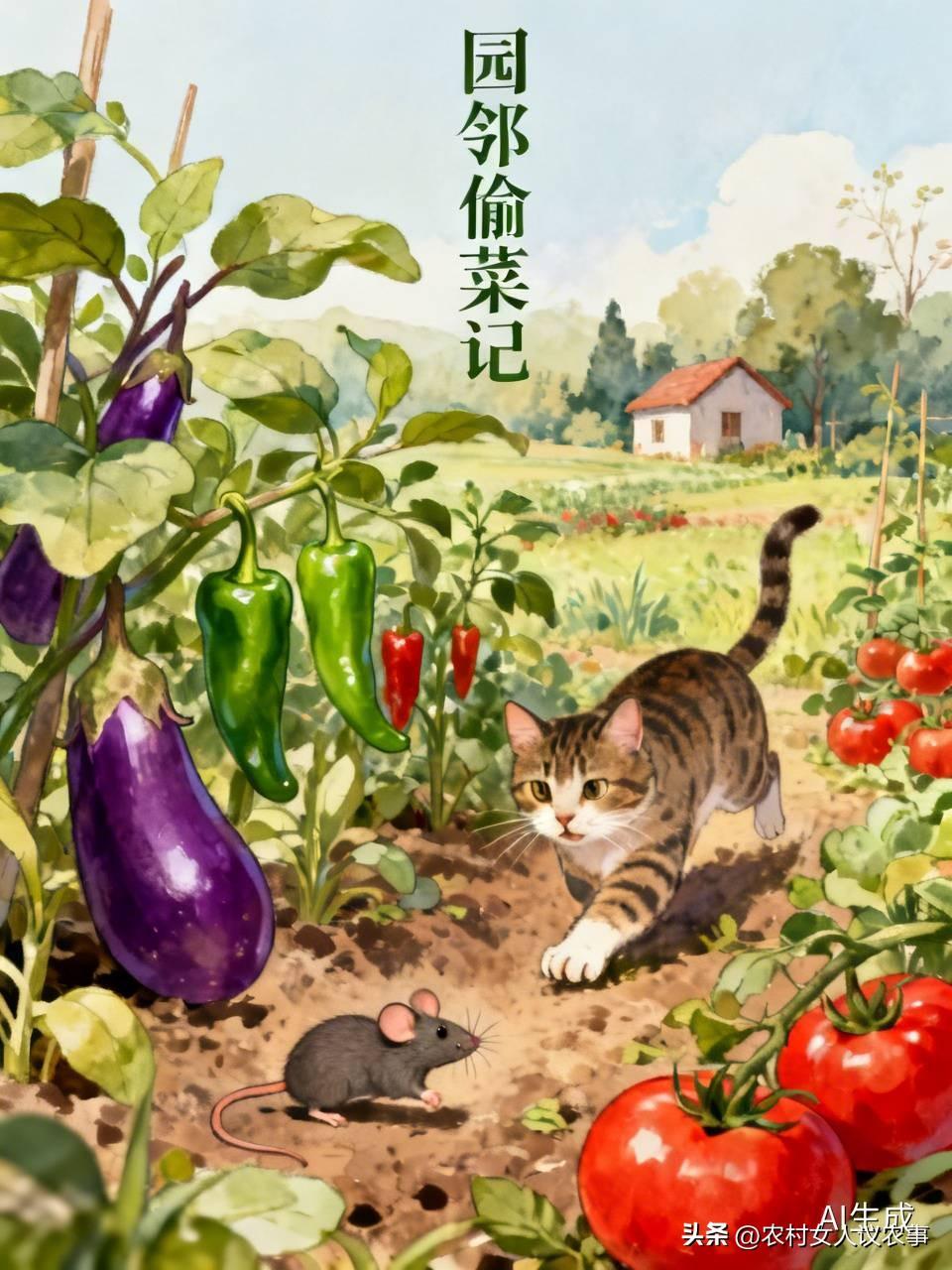 尴尬了！园邻偷我茄子被我抓了现行。这段时间，菜园里的茄子辣椒以及西红柿等莫名