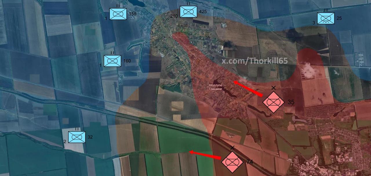 俄军攻占了红军城西北的格里西涅的中心区。这是几个月来俄军在此地的最艰难突破。乌