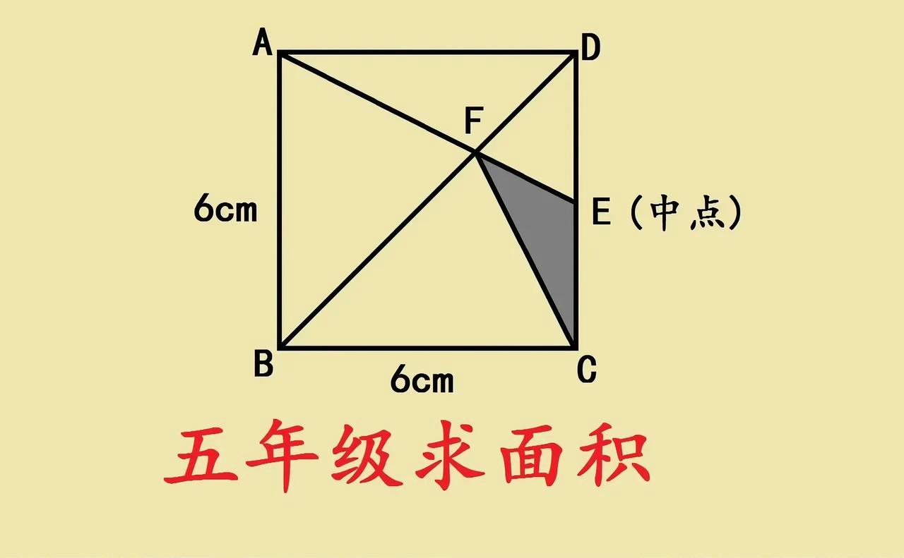 家有五年级娃的看过来！这道正方形求阴影面积题，思路超巧妙～已知正方形ABC