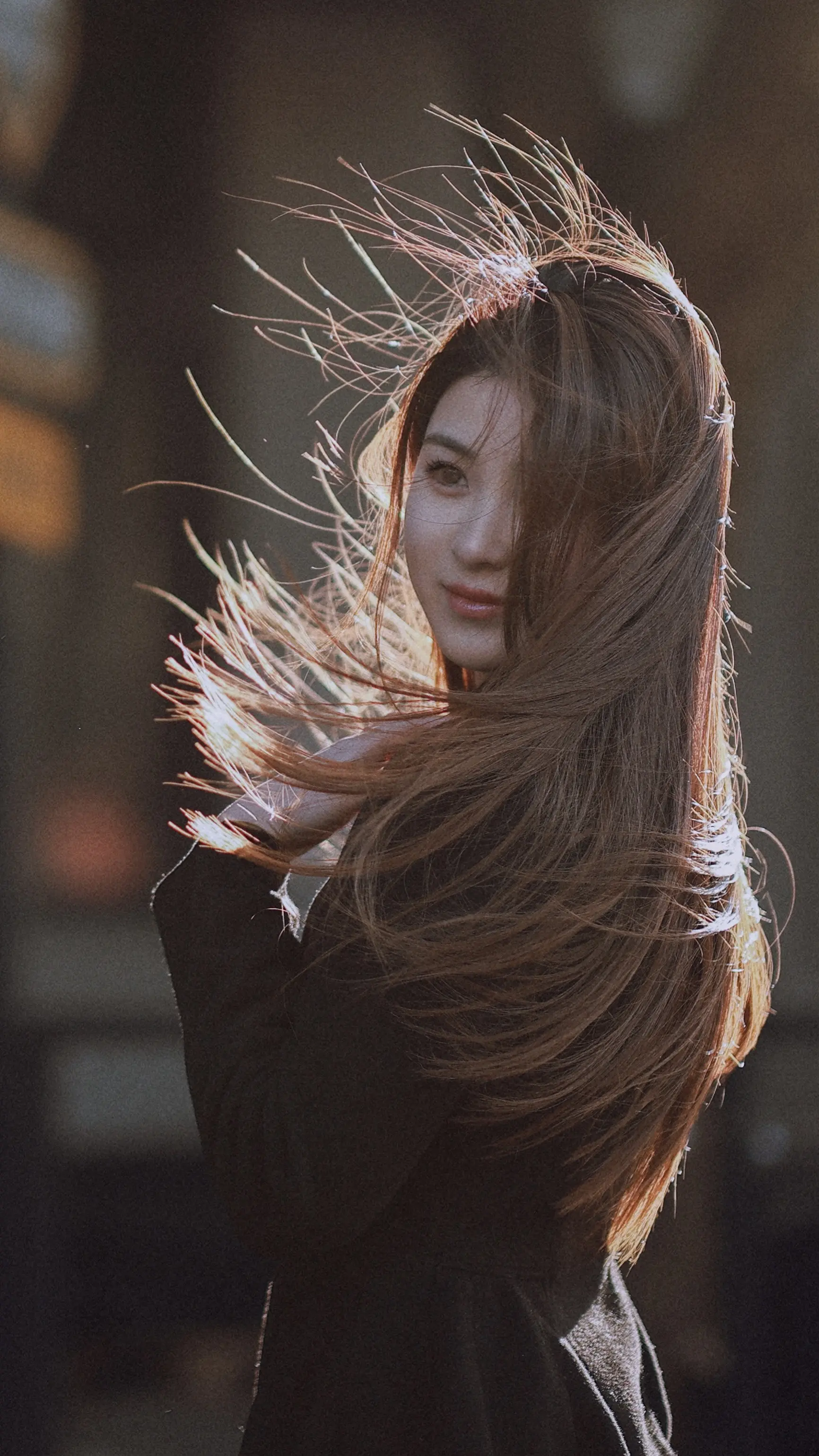 冬日暖阳 港风复古 女生拍照姿势 人像摄影 发丝发光