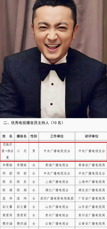 已确认是尼格买提！知名央视总台主持人尼格买提传来喜讯，尼格买提荣获2