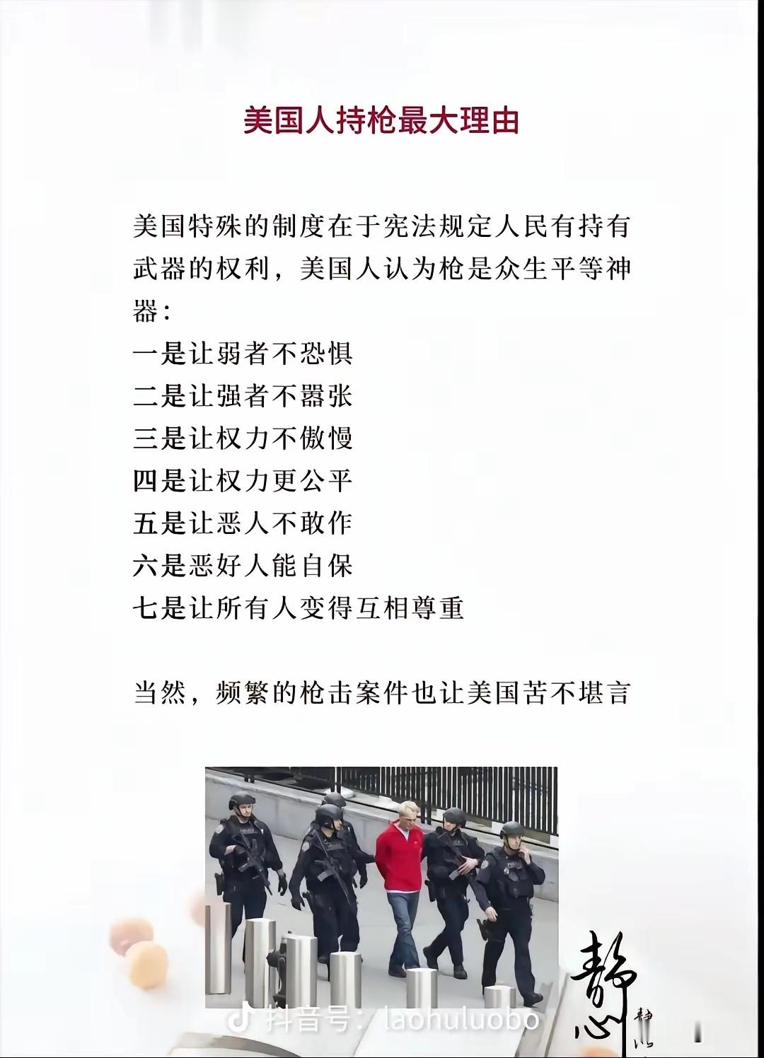 这个逻辑说不过去，就是不能持枪。​​​