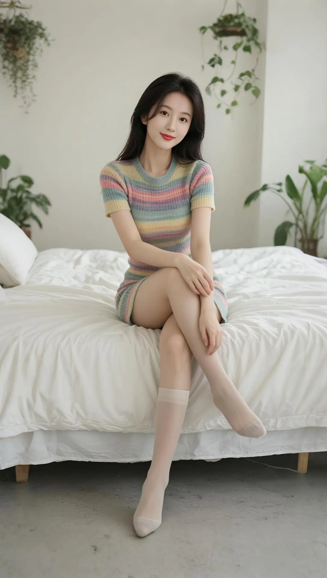 AI条纹居家写真 ai创作