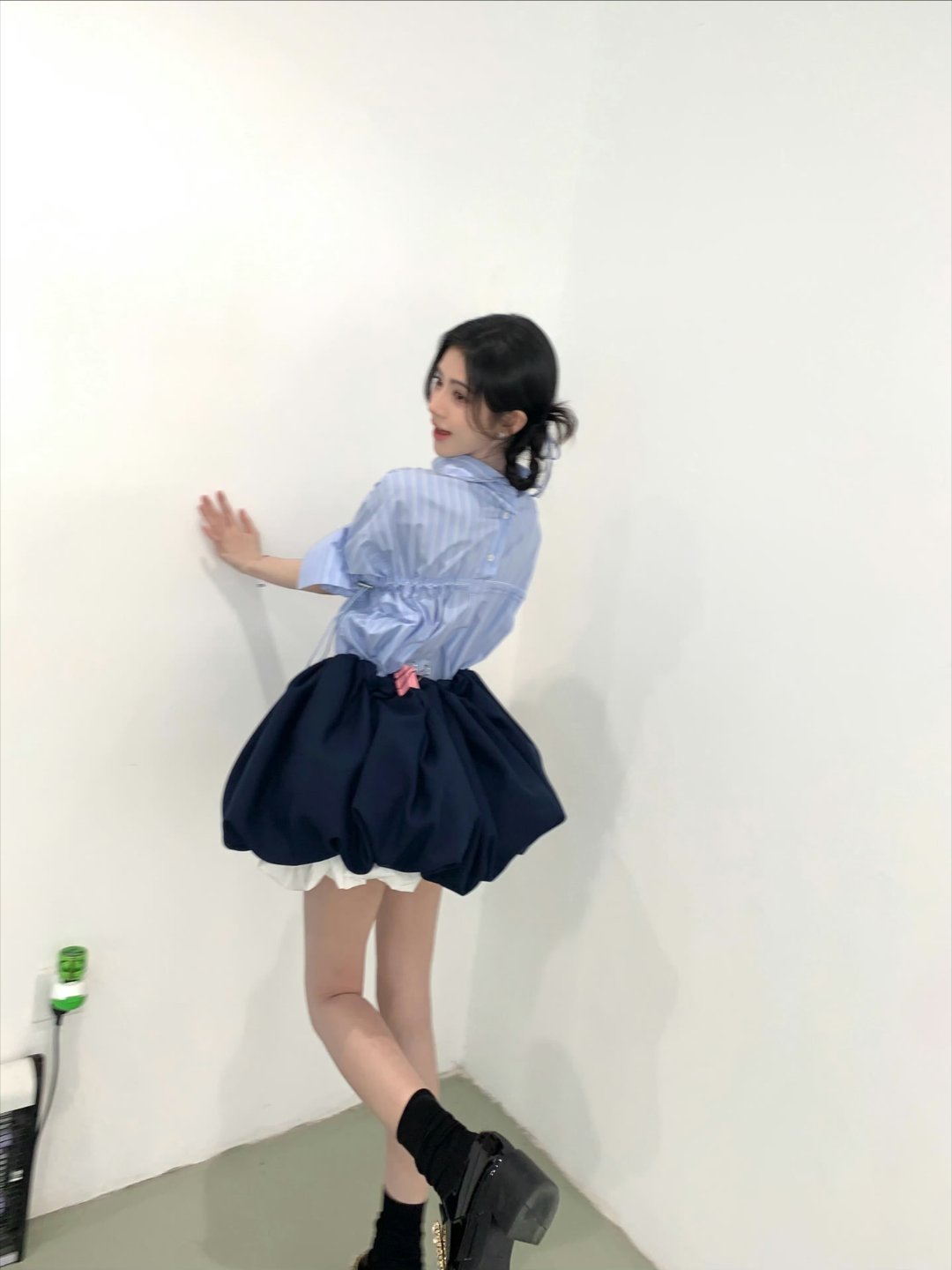 鞠婧祎花苞裙可爱～