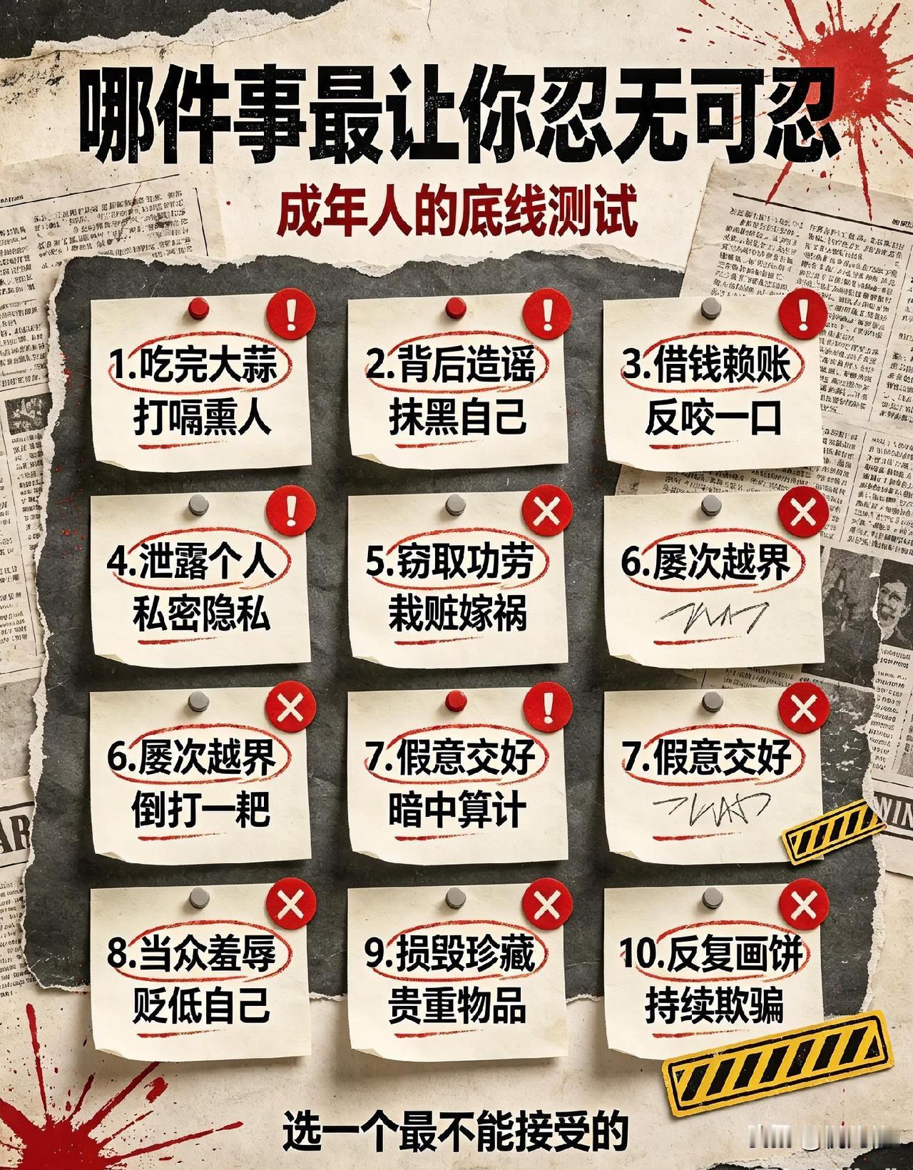 哪件事让你最忍无可忍？第一个我都崩溃了！[捂脸哭][捂脸哭][捂脸哭]