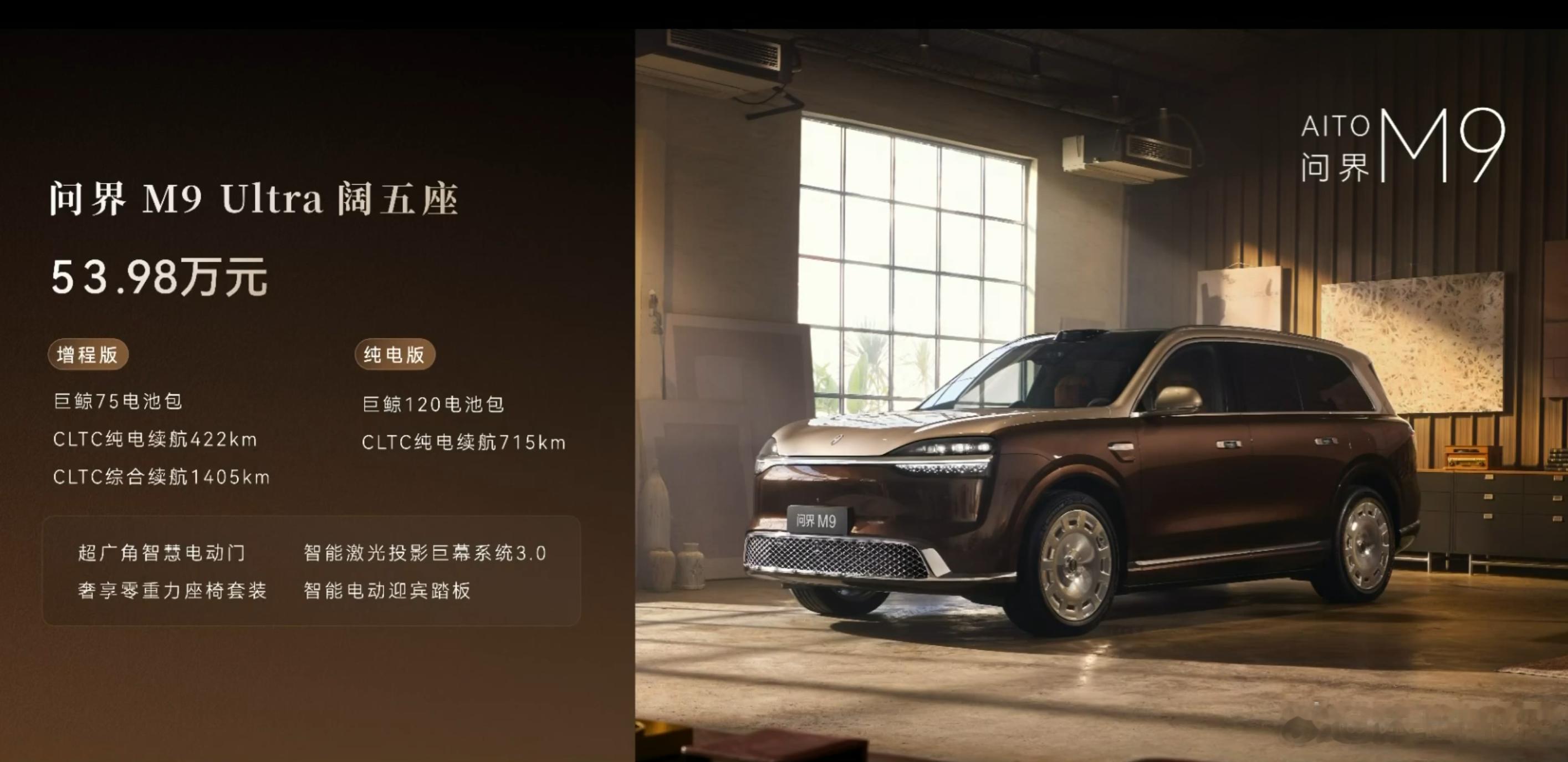 新一代问界M9价格出来了，47.98-65.98万元，老车主最高享50000元尾