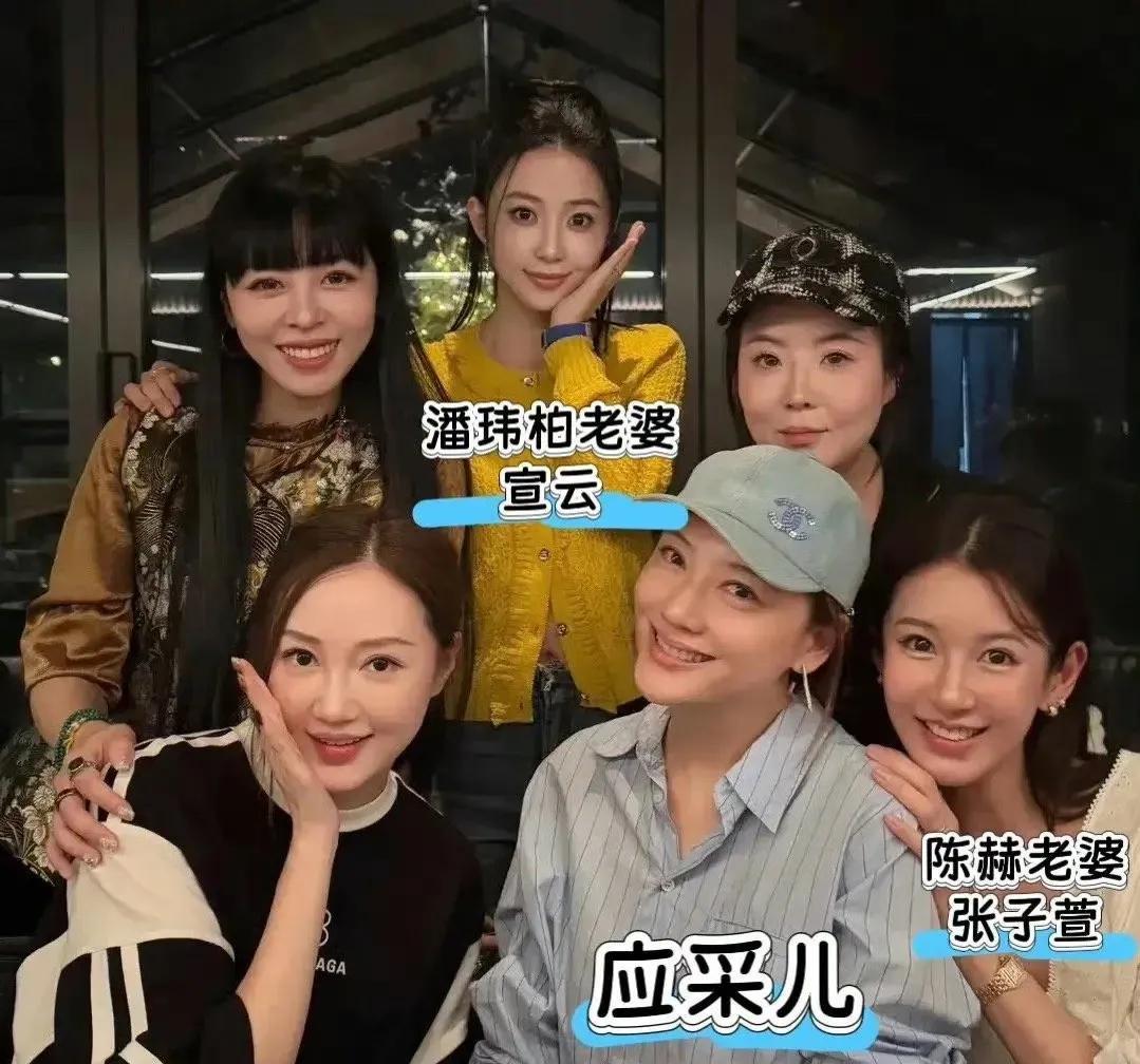 应采儿与潘玮柏的夫人宣云、陈赫的夫人张子萱，三位看似毫无交集的女星，竟然在一次温