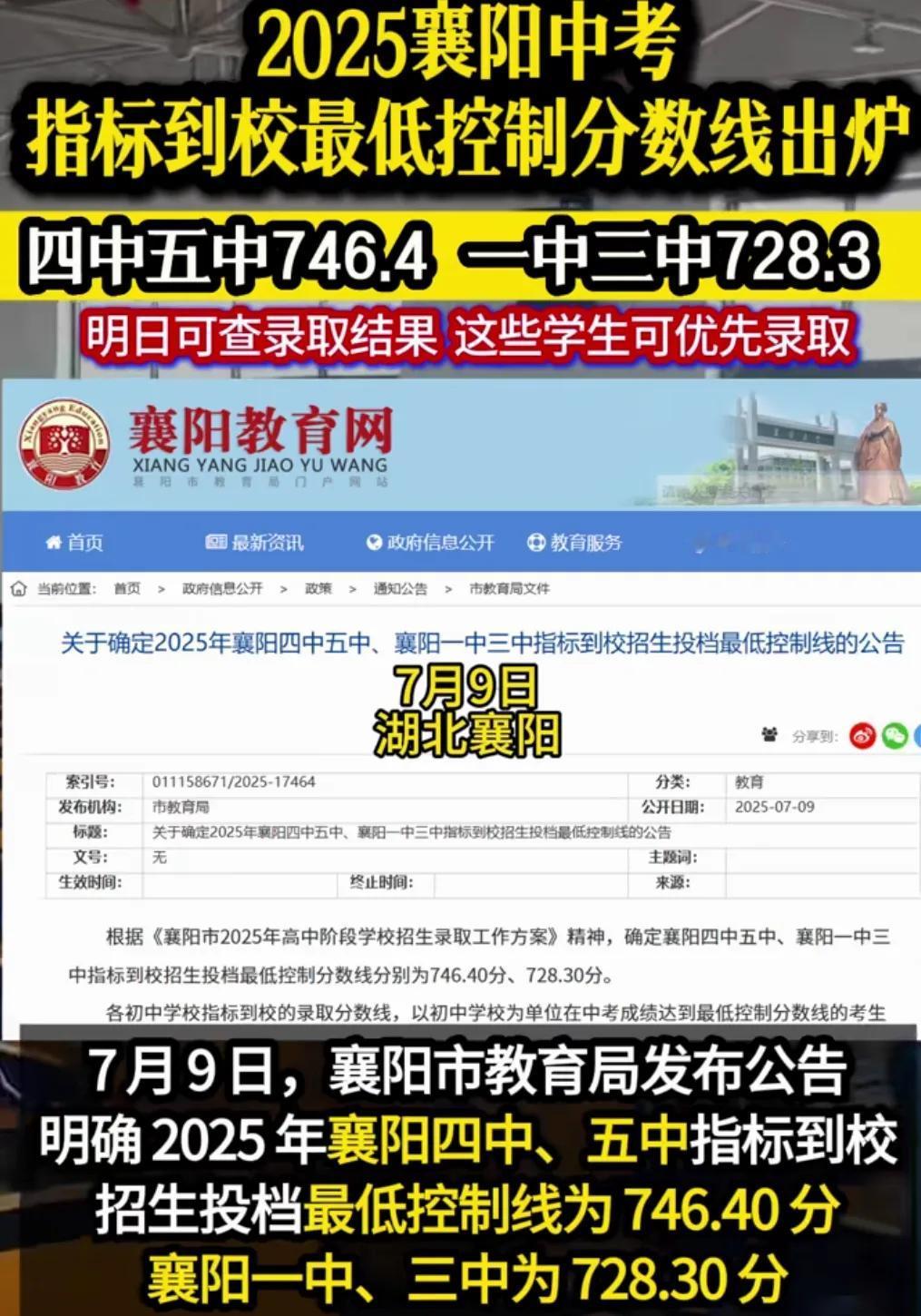 扎心！朋友家的孩子，湖北襄阳市区的中考生，总分820分，他家考了785分，离满分
