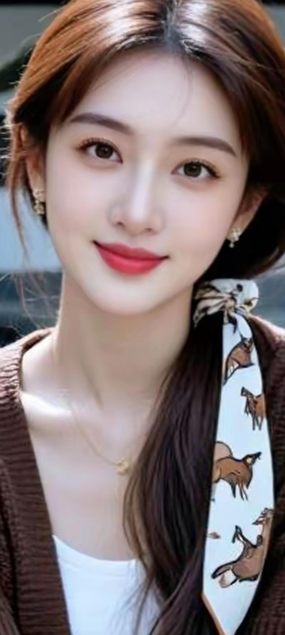 温柔甜美的少女，微笑如阳光般温暖。