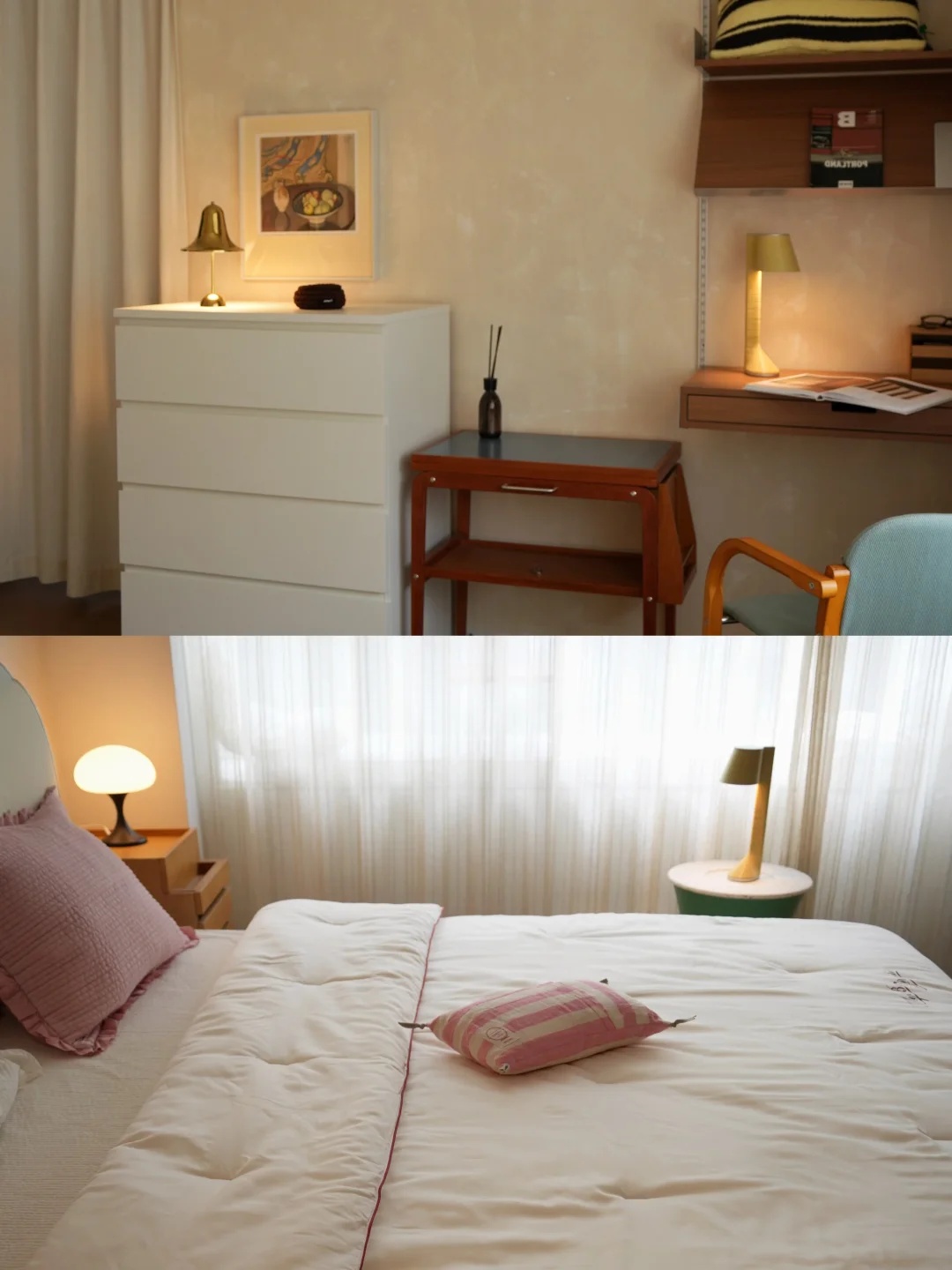 秋冬卧室，想立马扑进被窝里🫧