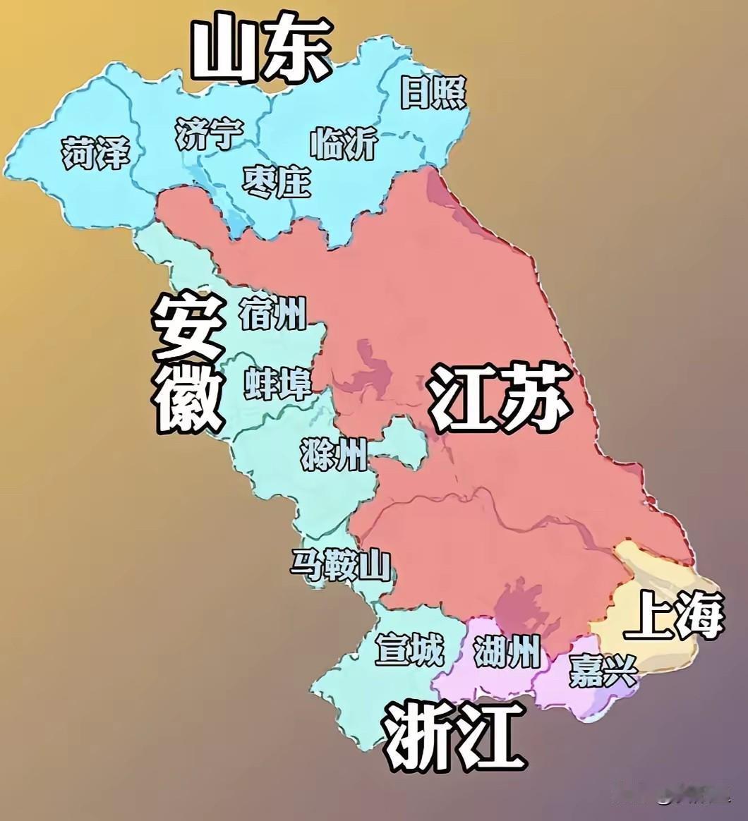 与江苏交界的13个城市中，哪个城市最江苏化？也最有可能并入江苏？看江苏的地图，发