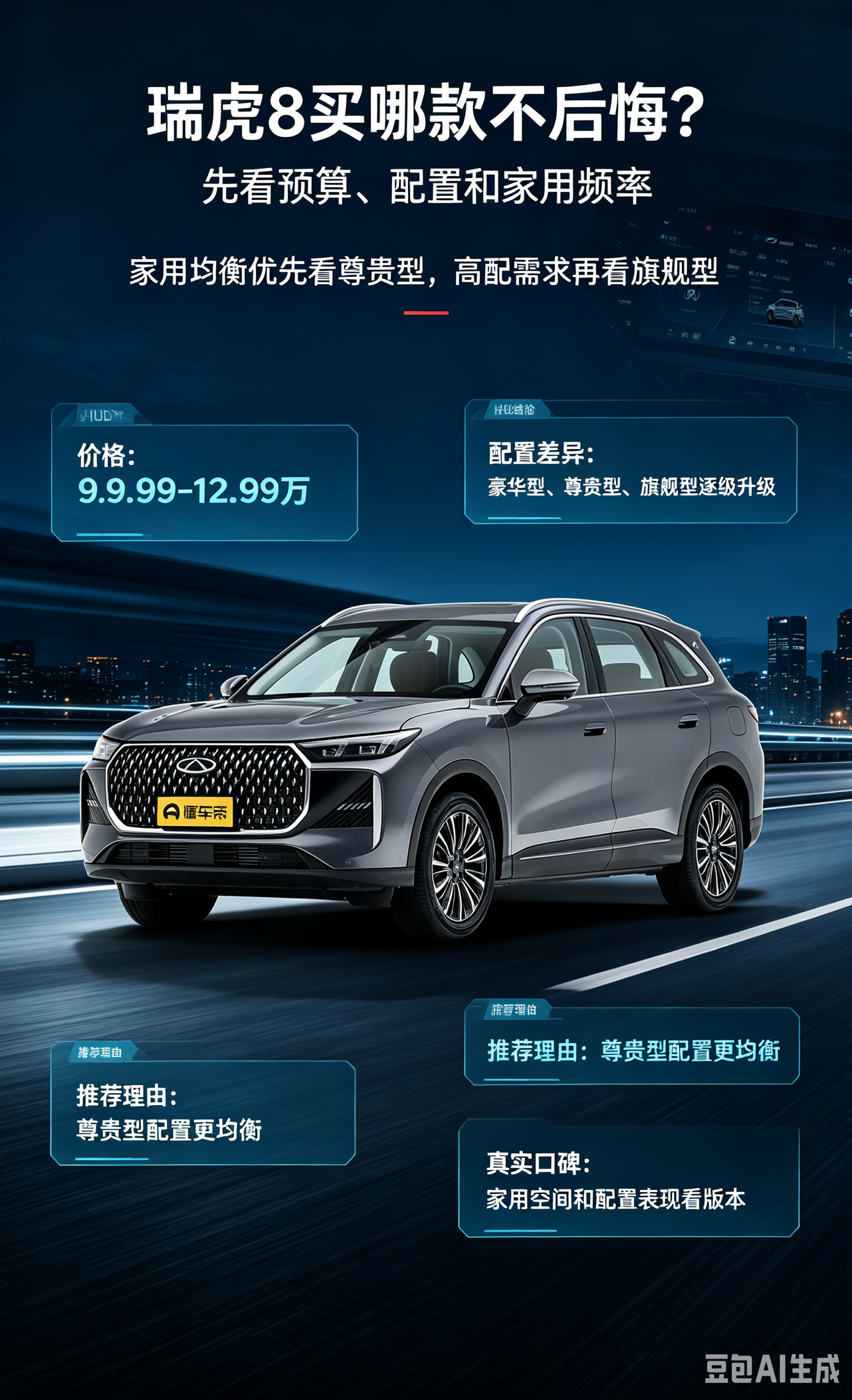 瑞虎8买哪款不后悔？
