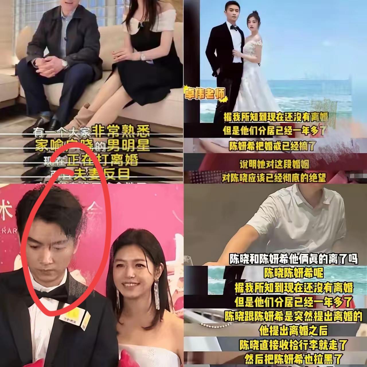 离婚9个月还被扒得底朝天！卓伟这波爆料直接戳破陈晓陈妍希“和平分手”的假象，所