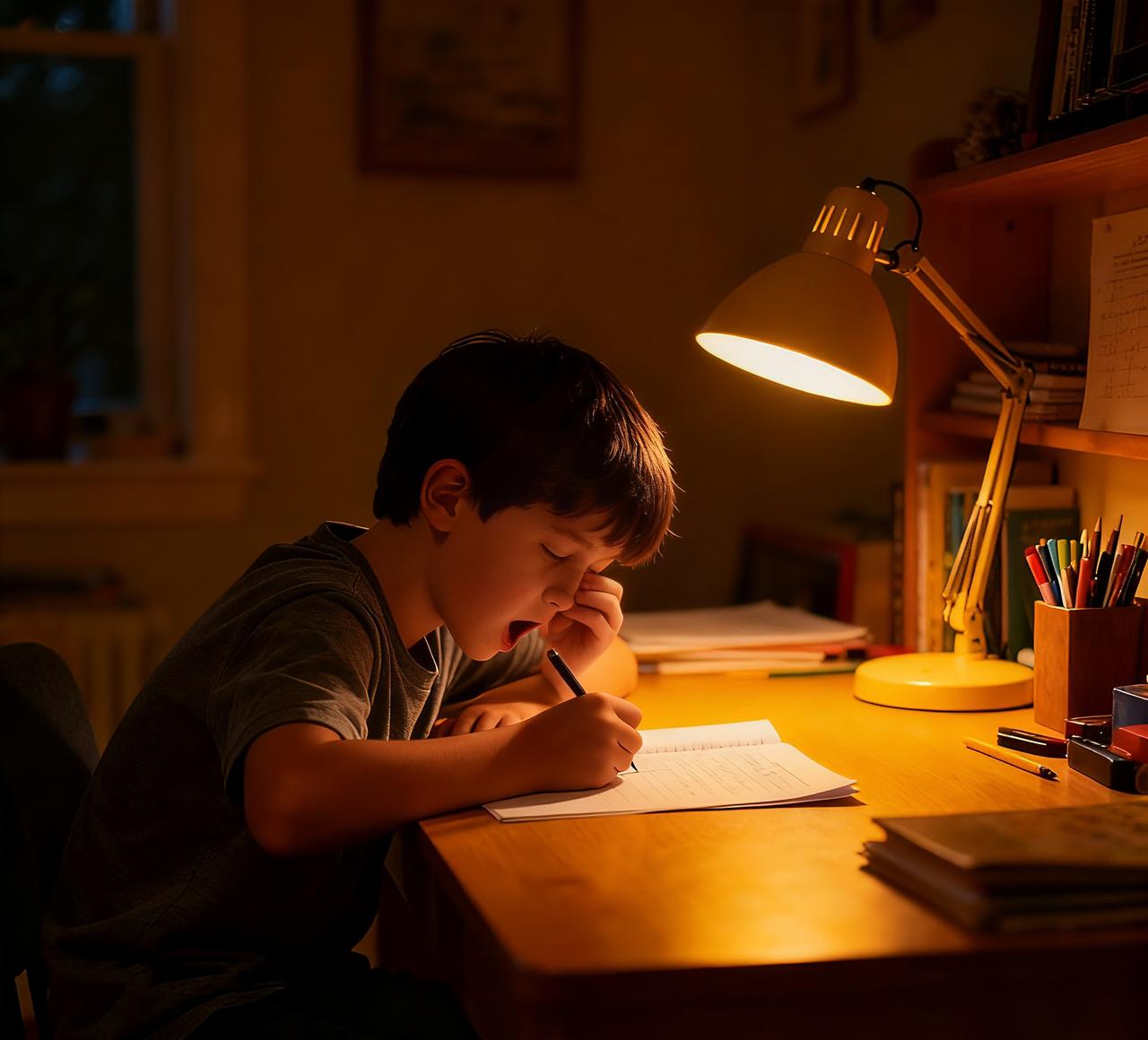 已经晚上10点半了，儿子还在写作业，我既心疼又难过😔他爸早就下班了，