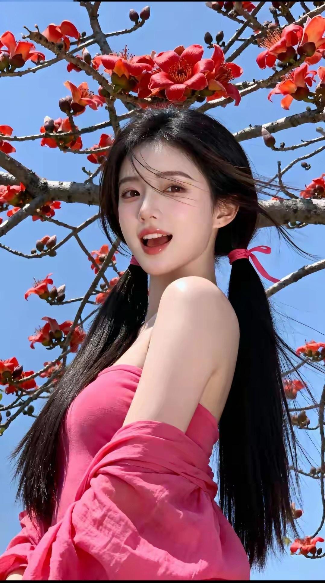 清纯可爱的女孩子，就想春日里的微风，总能轻易的撩人心魂清新脱俗的女孩