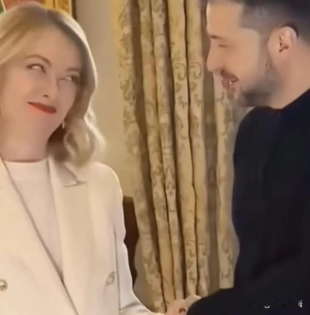 从梅洛尼的眼神看到泽连斯基的绝望和欧洲的希望，梅洛尼应该像勒庞和魏德尔那样，胆子