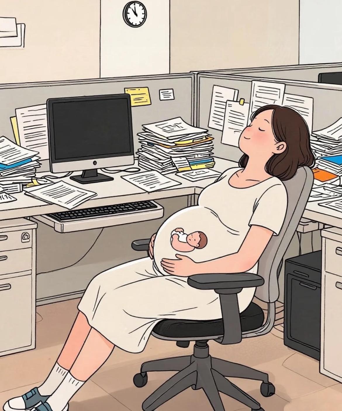 我闺蜜怀7个月快愁秃了！公司给的产假二选一，真的太磨人了！90天产假保住主管岗工