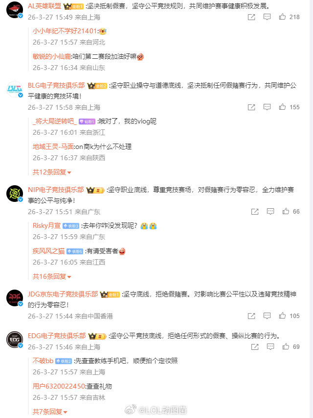 LPL集体抵制假赛TES打野naiyou涉嫌假赛遭LPL联盟处罚，选手遭全球终