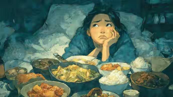 睡前饿到抓墙，到底吃还是不吃？——一顿夜宵的自我救赎，还是一场自律的崩溃？