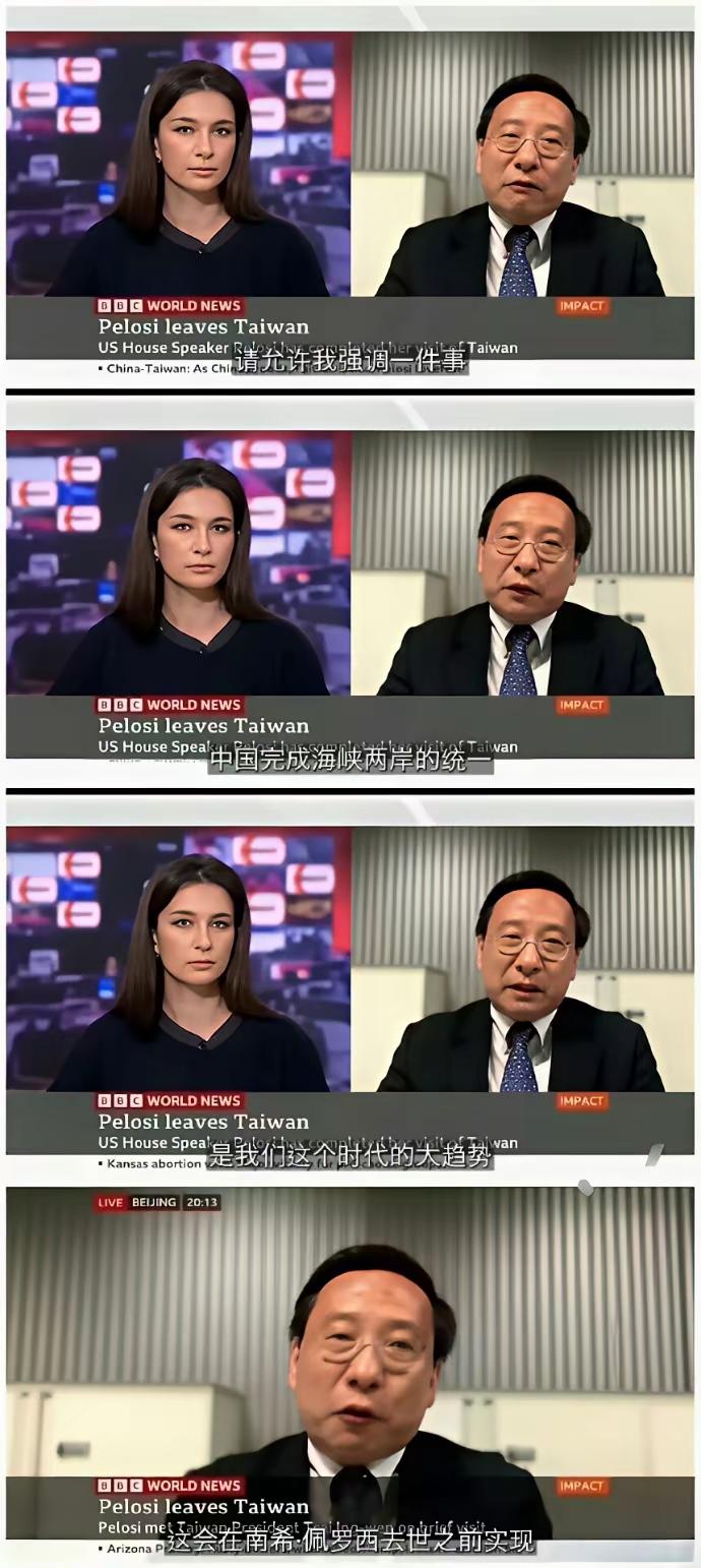 高志凯把话说大了！他在一档节目中表示，海峡两岸的统一是大趋势，会在南希·佩洛