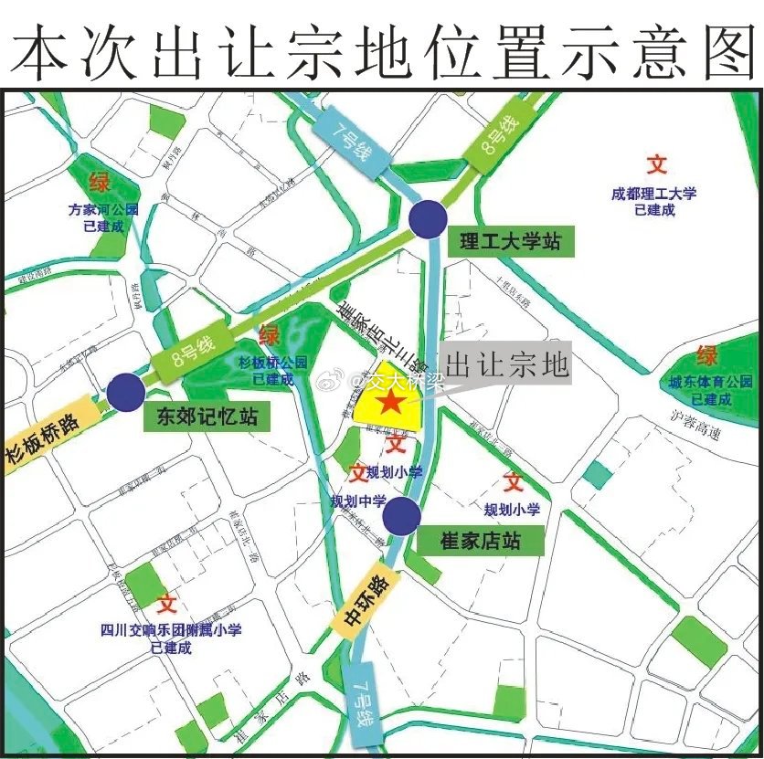 成华土拍绿城竞得，成交楼面价16800元/㎡，溢价率约12.8%。
