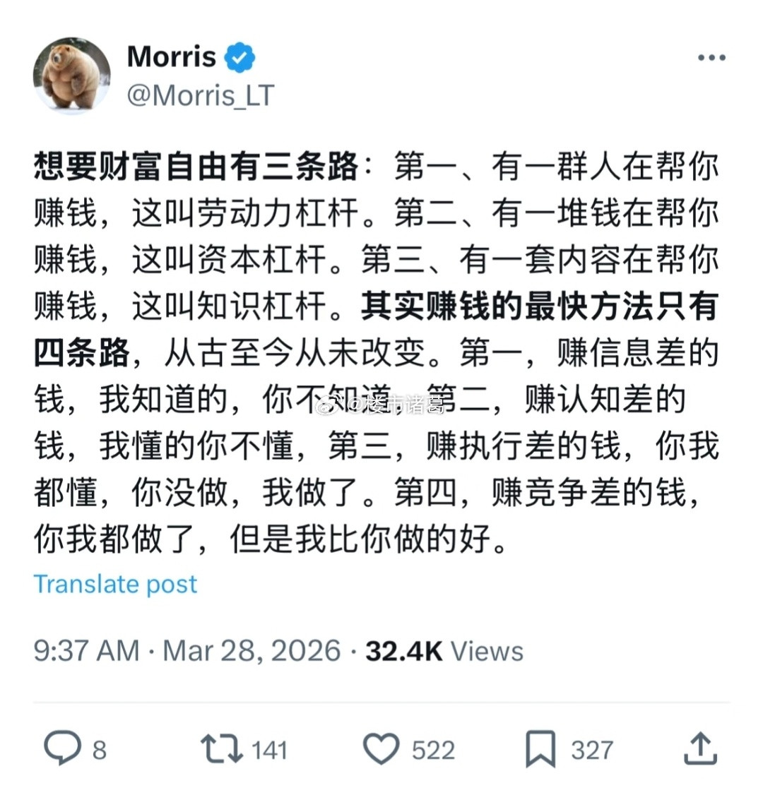 赚钱的最快方法只有四条路，你处于哪一条？