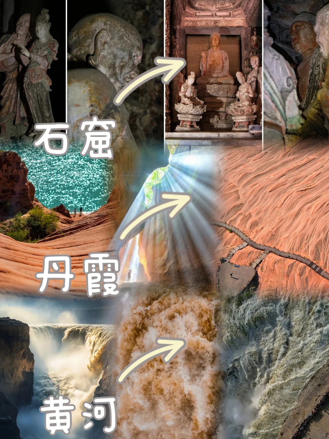 陕西最佳旅行线路｜6天看遍石窟 黄河 丹霞
