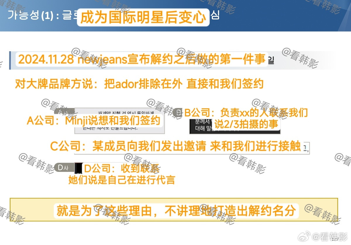 【韩网热议】newjeans私联品牌方宣布单方面解约之后，newjeans做的