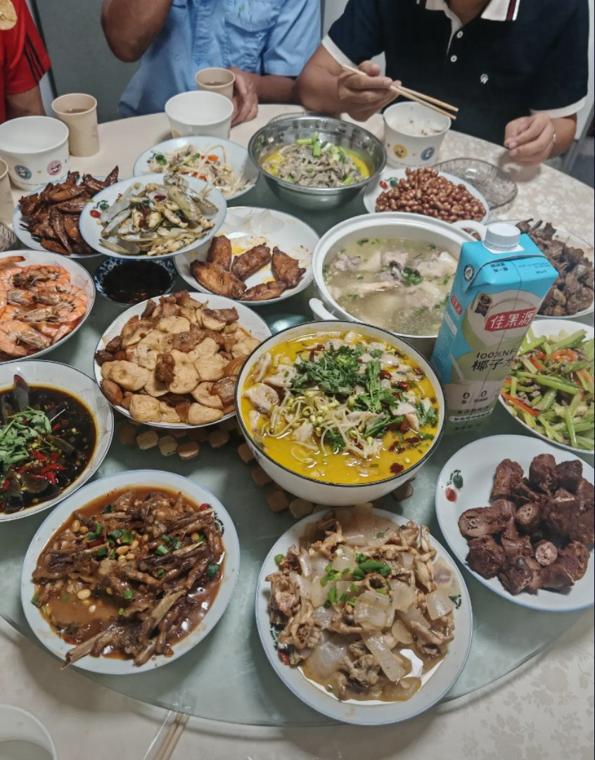 老公做得一桌菜