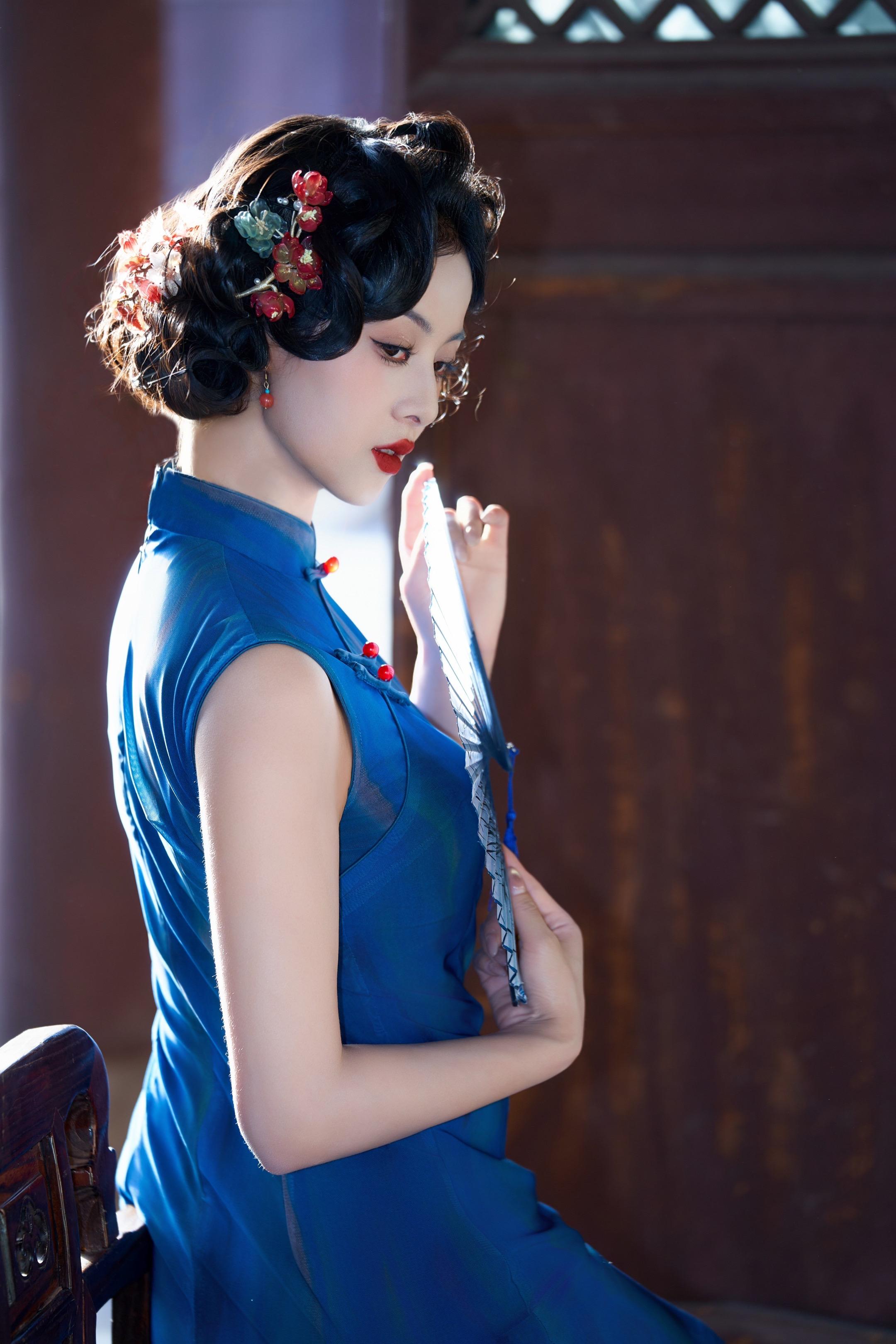 颇有韵味的东方美人。旗袍女人最好的医美～