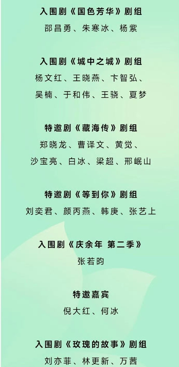 白玉兰也搞剧组走红毯，今晚有热闹看了～[鼓掌]​​​