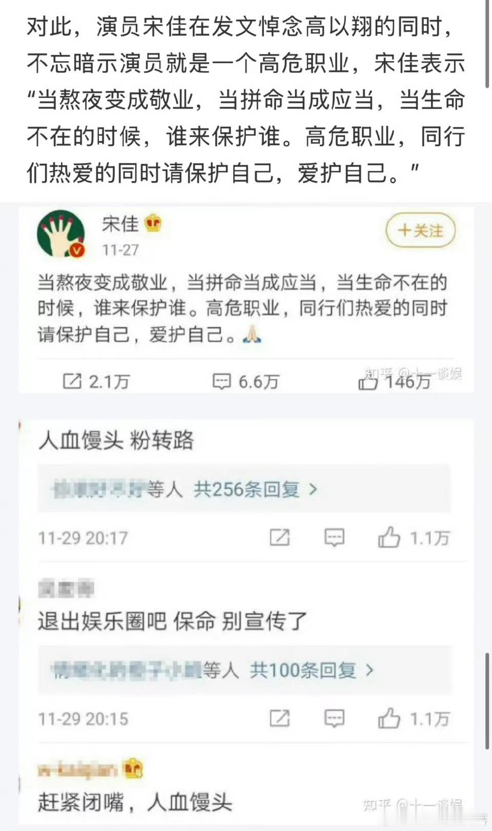 网友盘点宋佳的争议宋佳【“演员是高危职业”的发言】图一图二【给有怀孕老婆的导演