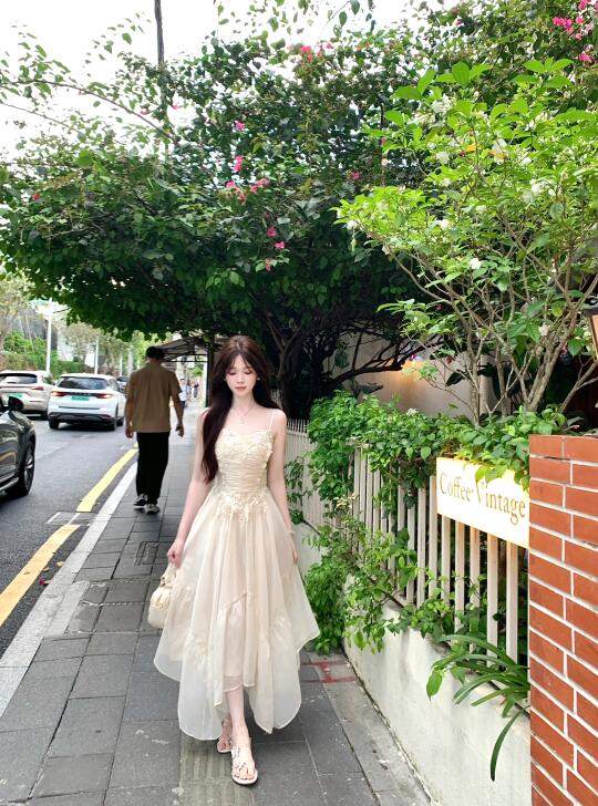 温柔的奶油仙女裙，真的绝了～