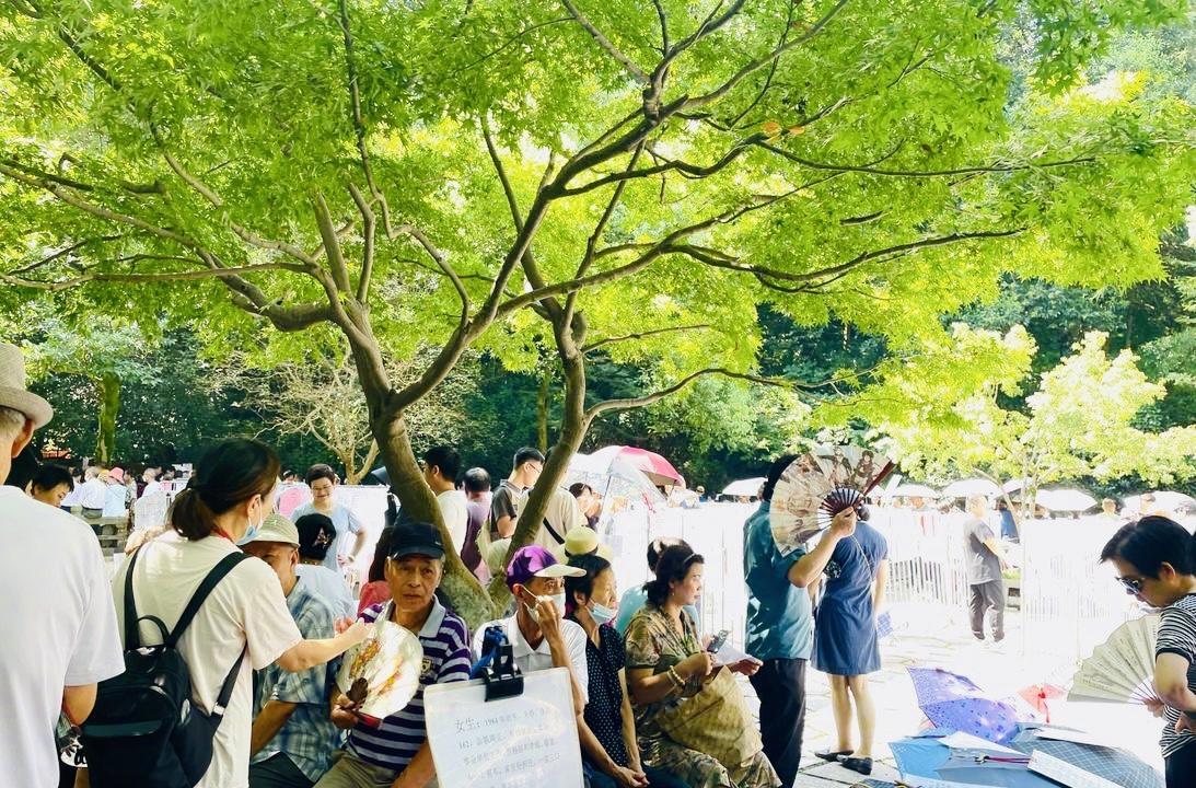 杭州万松书院相亲角，有一个63岁的征婚老人，未婚，要求找35岁的女生。他父母已