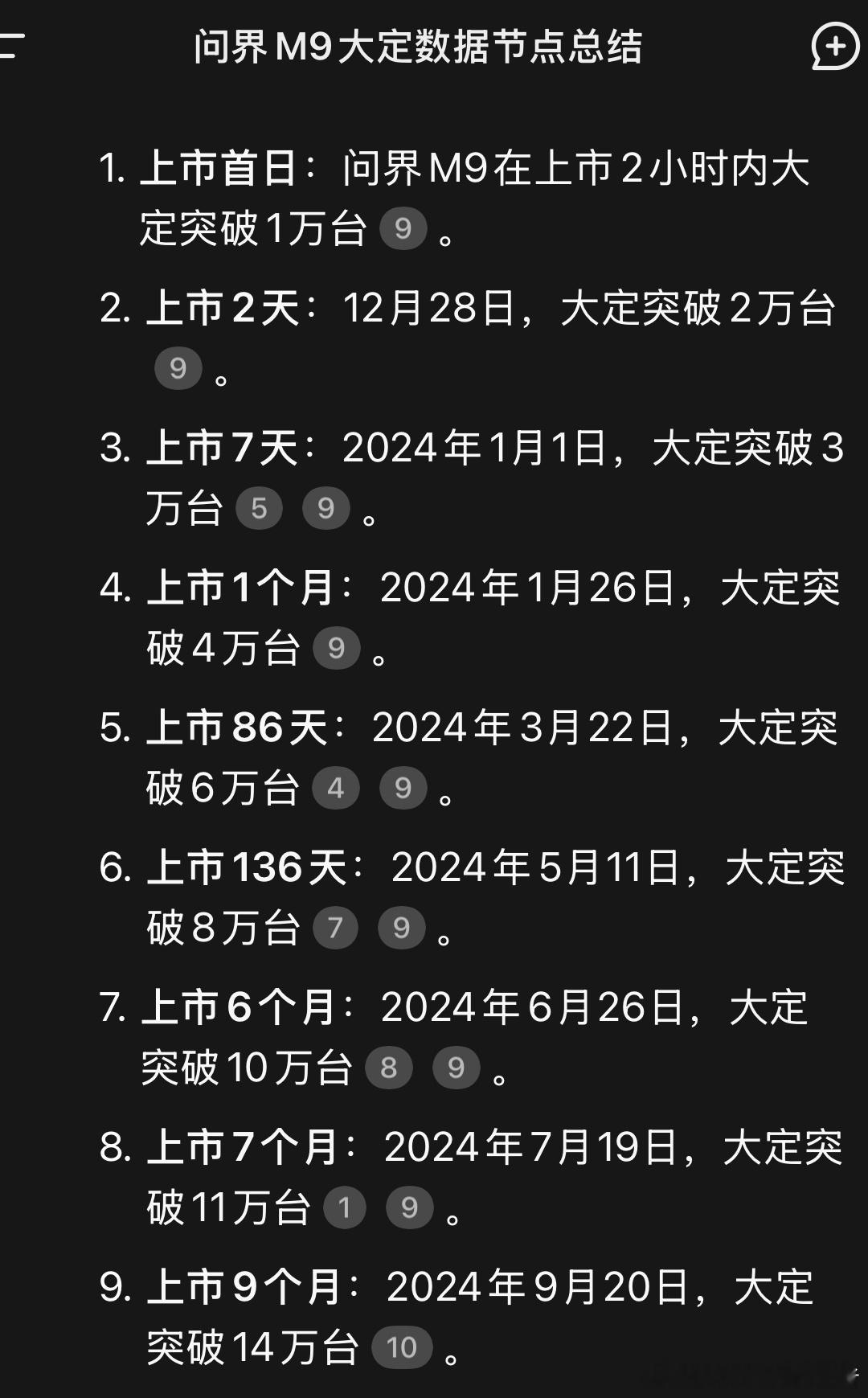 问界M9今年月销稳态还会是1.5万左右，没什么可疑惑的。M9在中国势能的释放才刚