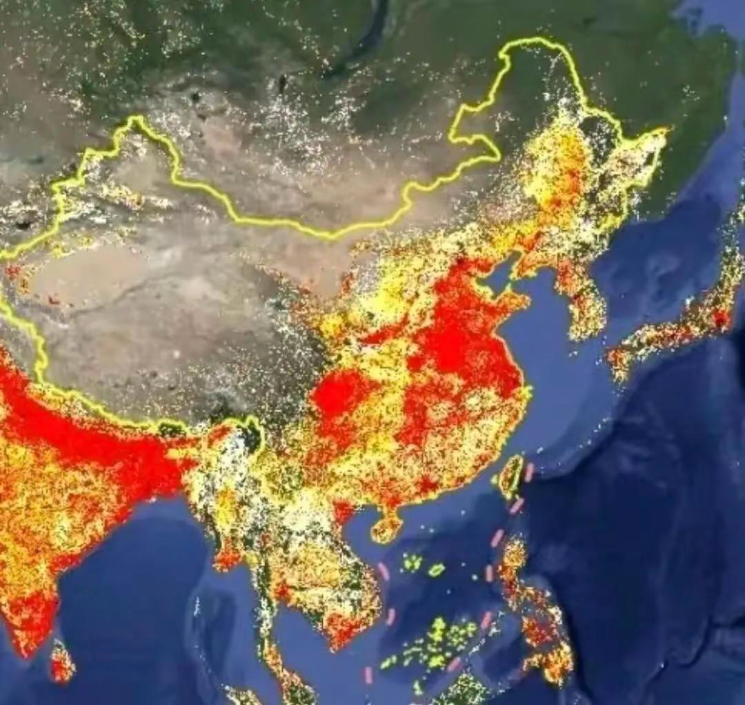 玉溪为圆心半径4000公里，这区域多可怕。印度和我国是世界上人口最多的国家，如果