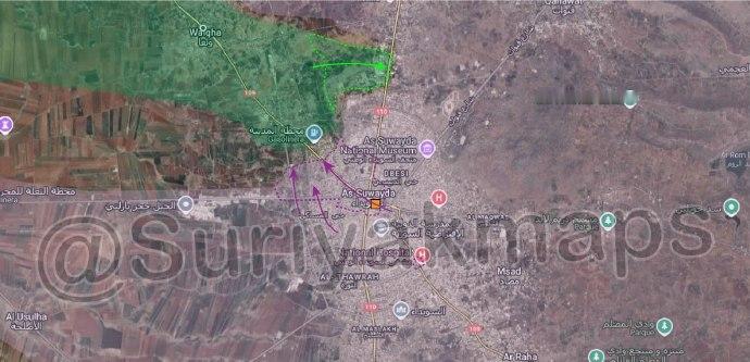 suriyak继续更新叙利亚地图德鲁兹民兵成功将HTS部队赶出几乎整个苏