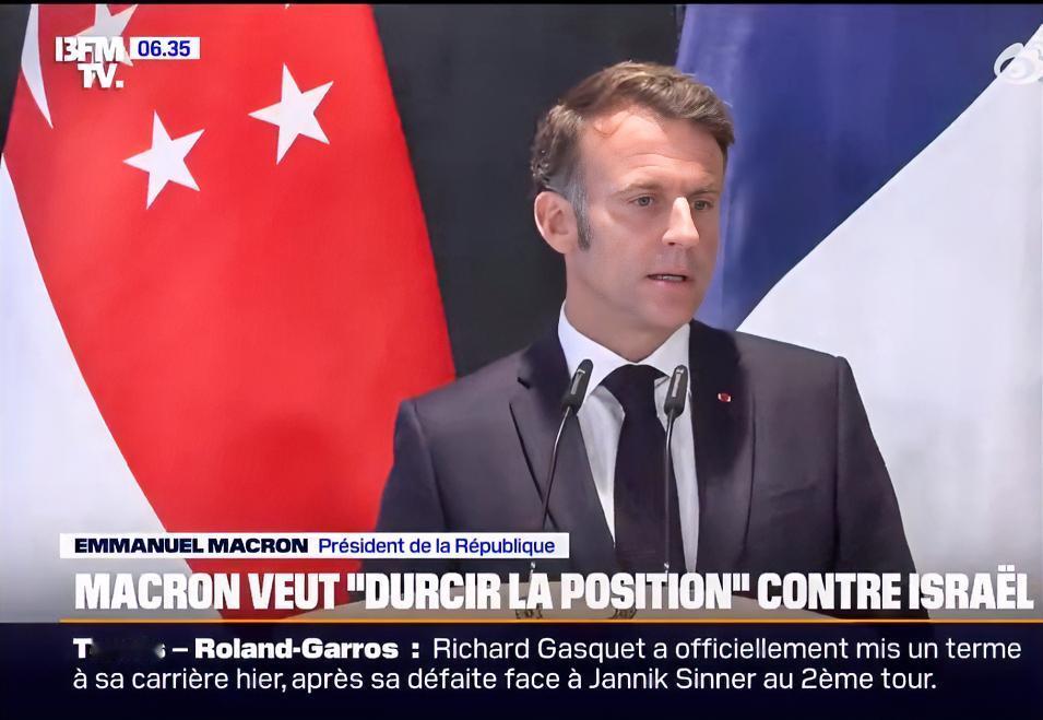 法国算盘打得可真精，着实有些不地道！近日，马克龙发出呼吁，期望对以色列在加沙