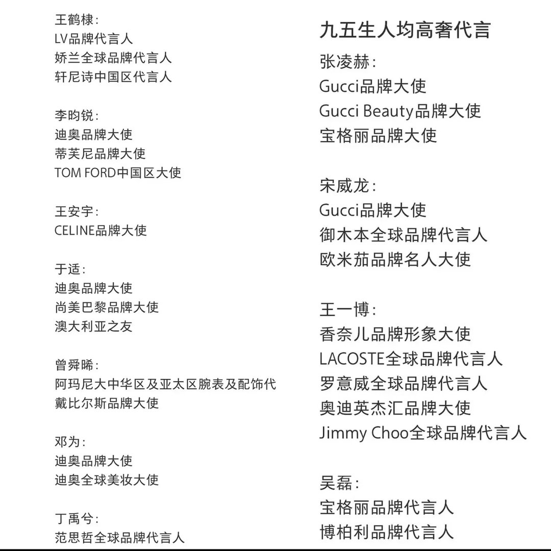95生的奢牌王一博｜吴磊｜宋威龙