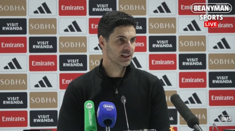 阿尔特塔: 厄德高需要一些稳定性 我们在对方禁区内效率极高