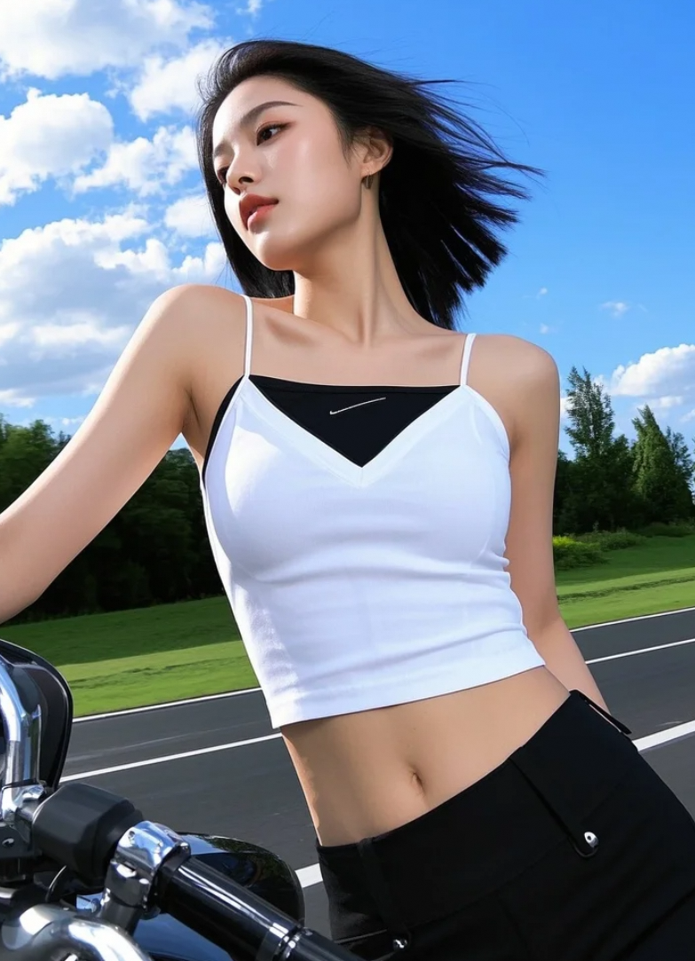 哥特风美女现身赛道，神秘魅惑气息扑面而来