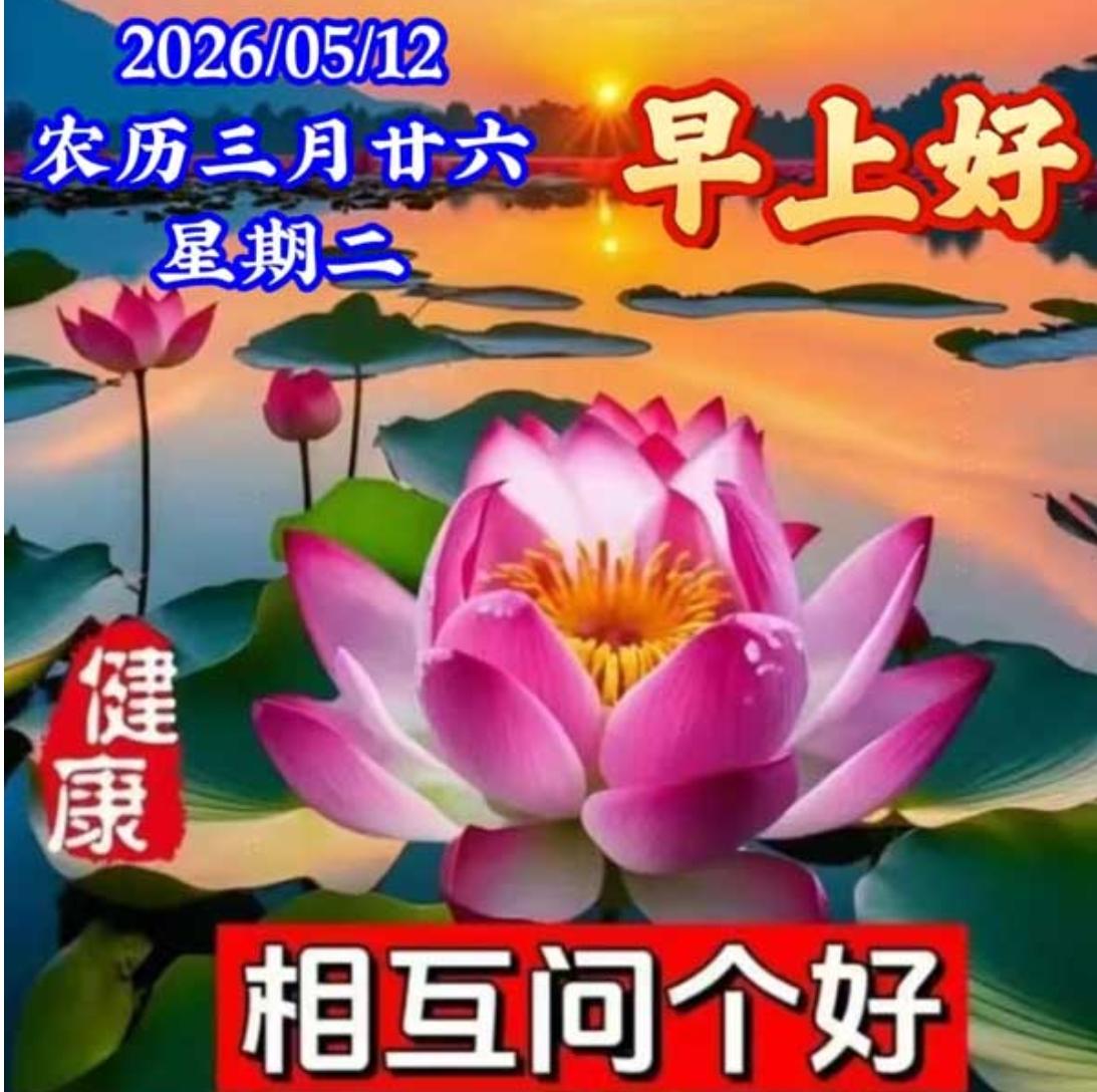 夜去晨来又一天，祝福再次送身边；千言万语汇一句，幸福快乐每一天；早安问候