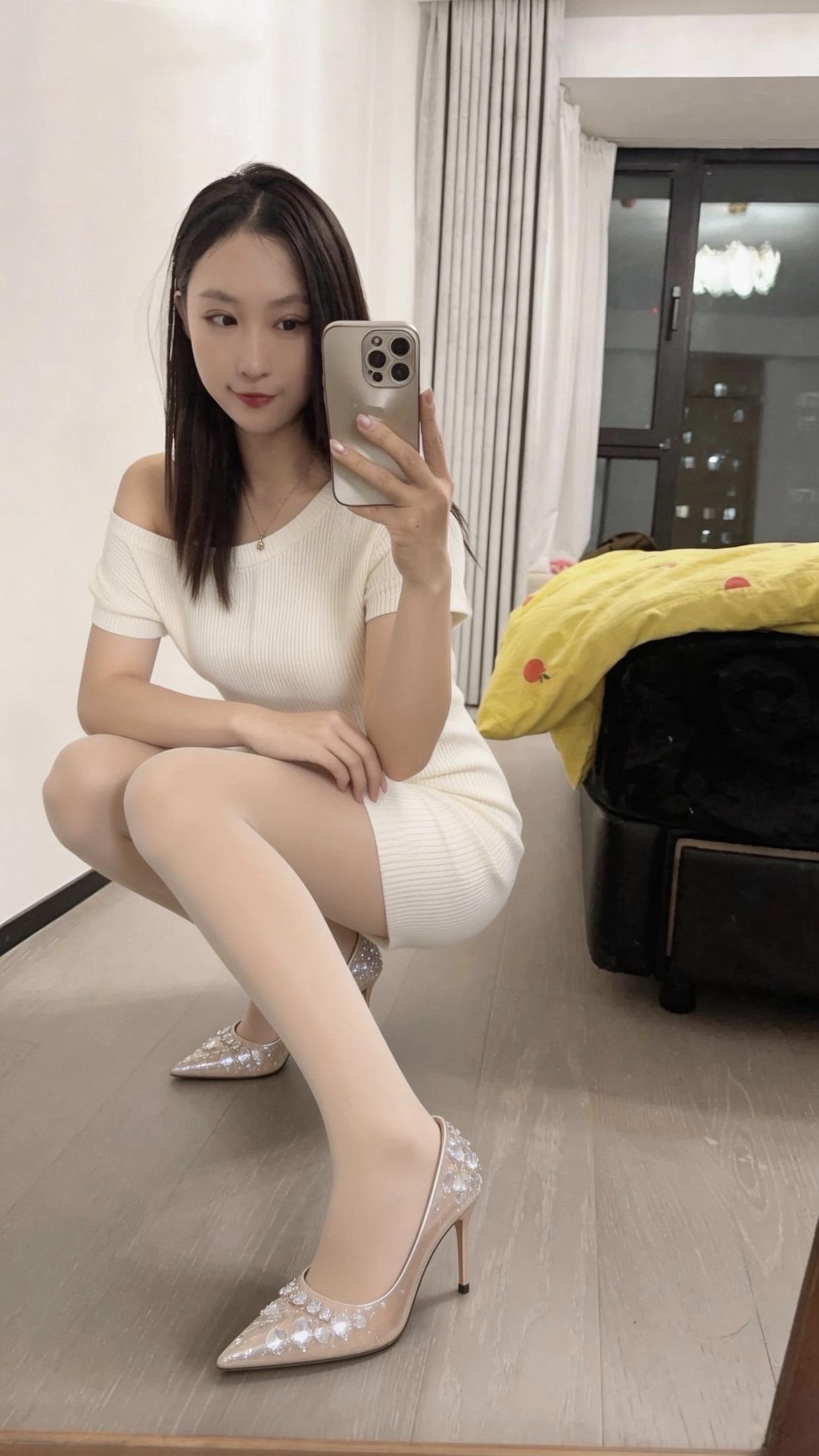 vlog打卡每日穿搭美美的自拍