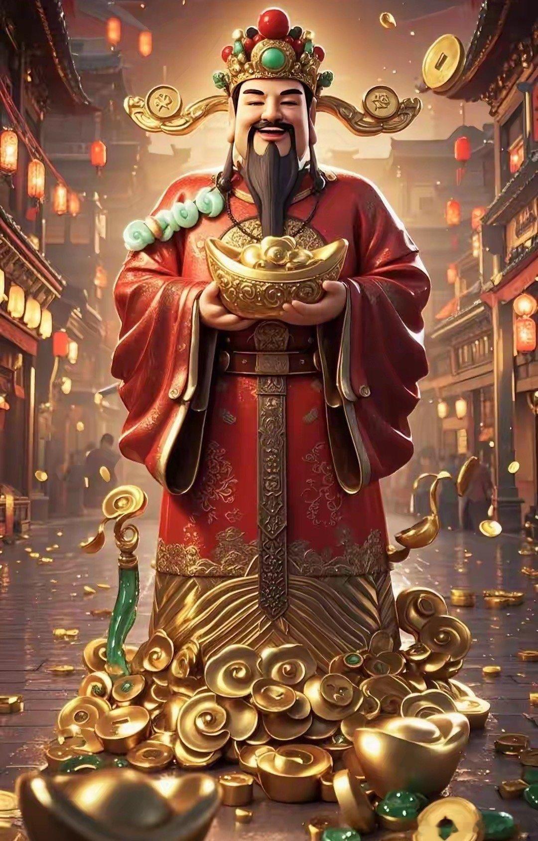 财神爷保佑我的票的大涨，我今天把你接回家