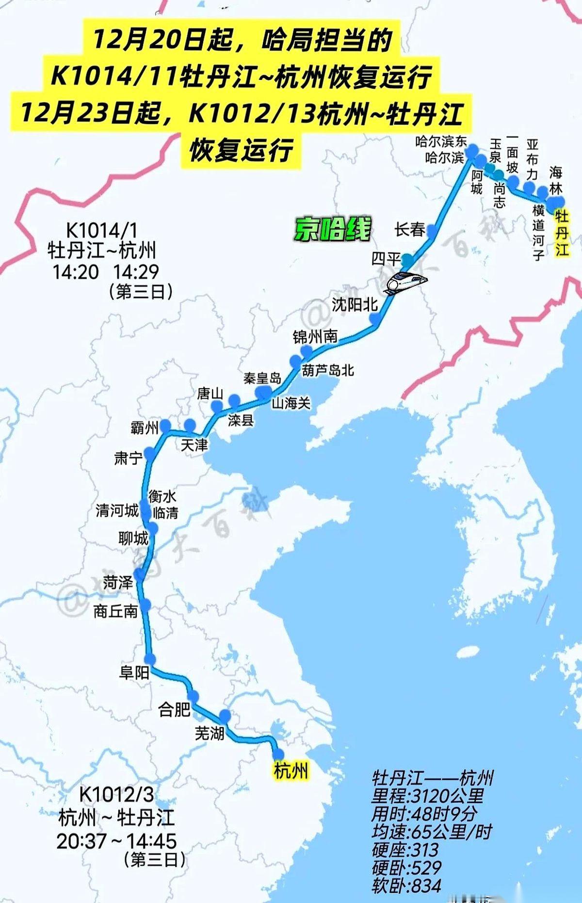 48小时。从杭州到牡丹江，整整两天两夜，一趟重新开通的绿皮车。很多人第一反应