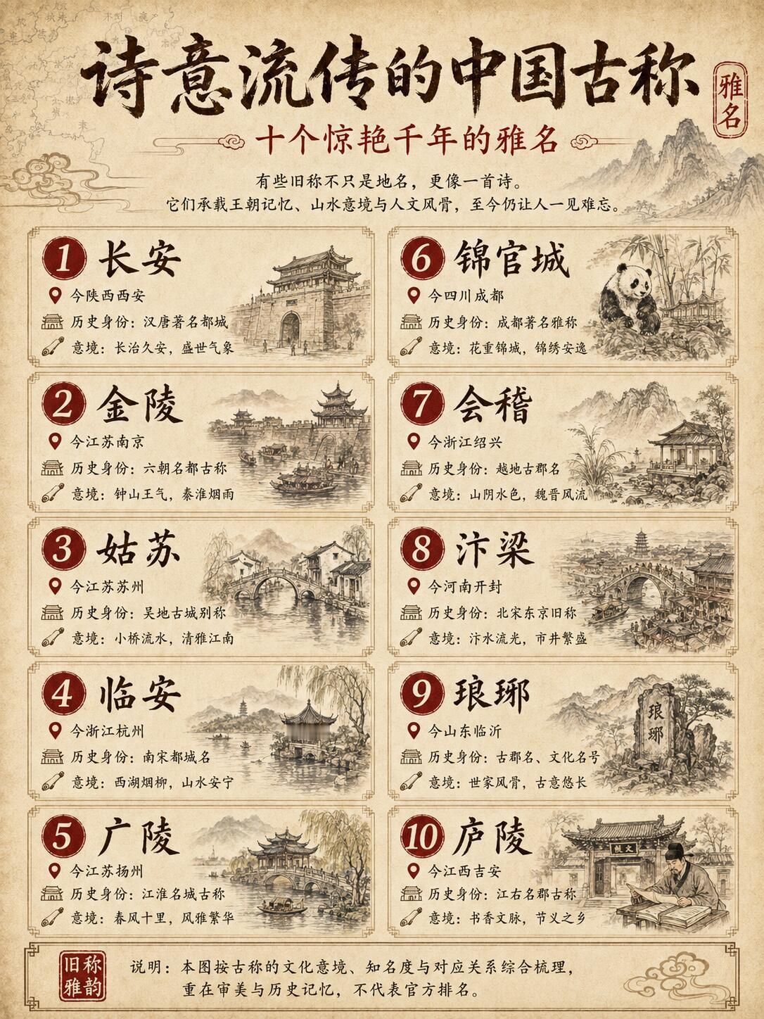 诗意中流传的中国城市古称雅称
