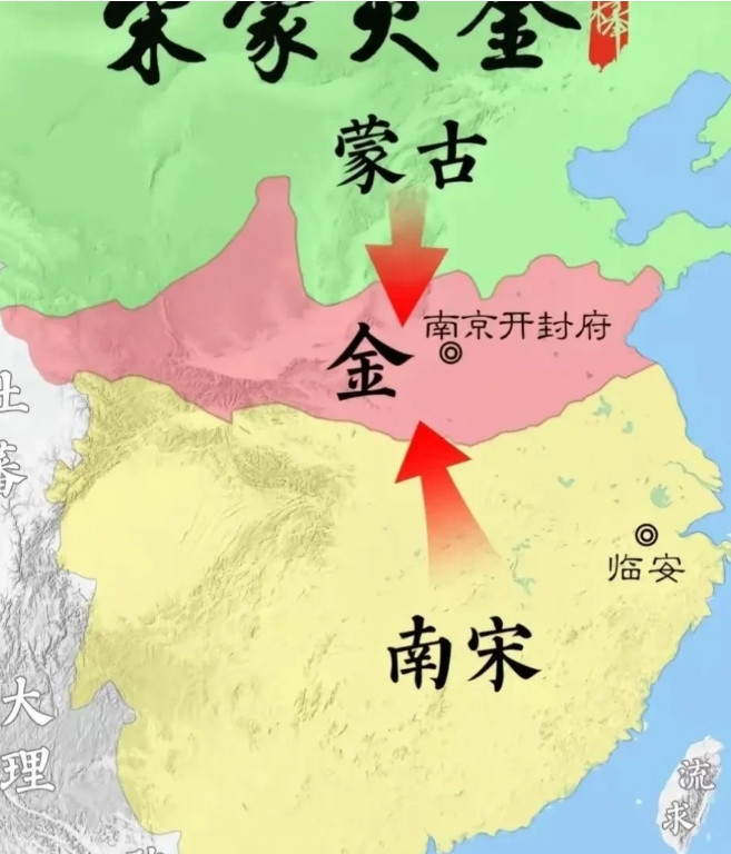 南宋开始联蒙灭金，金国百年血债换来的教训太扎心！南宋临安城，金国特使的嘶吼惊破宫