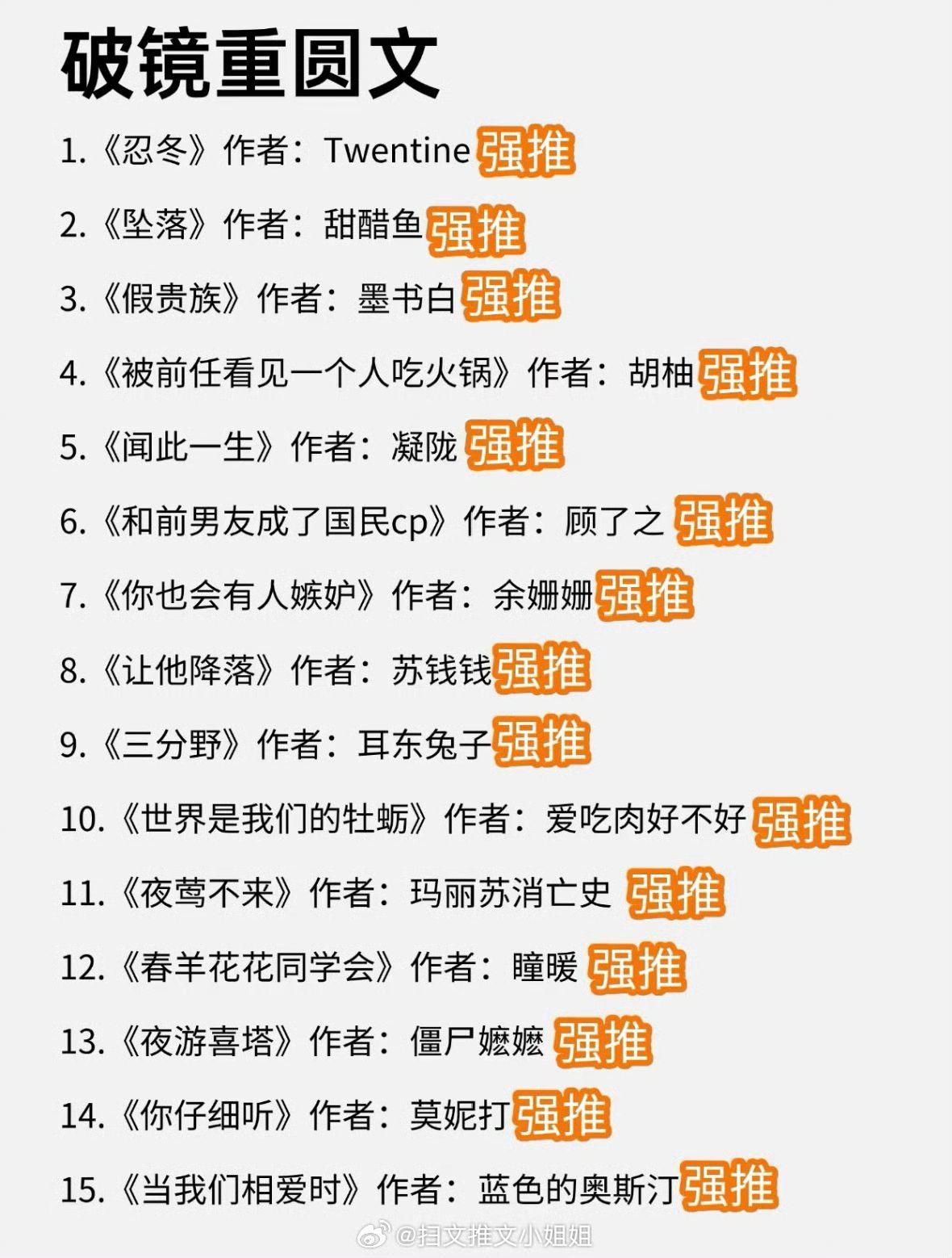 都是好看的破镜重圆文天花板 久别重逢➕酸涩拉扯➕追妻文学 错过的缘分总...